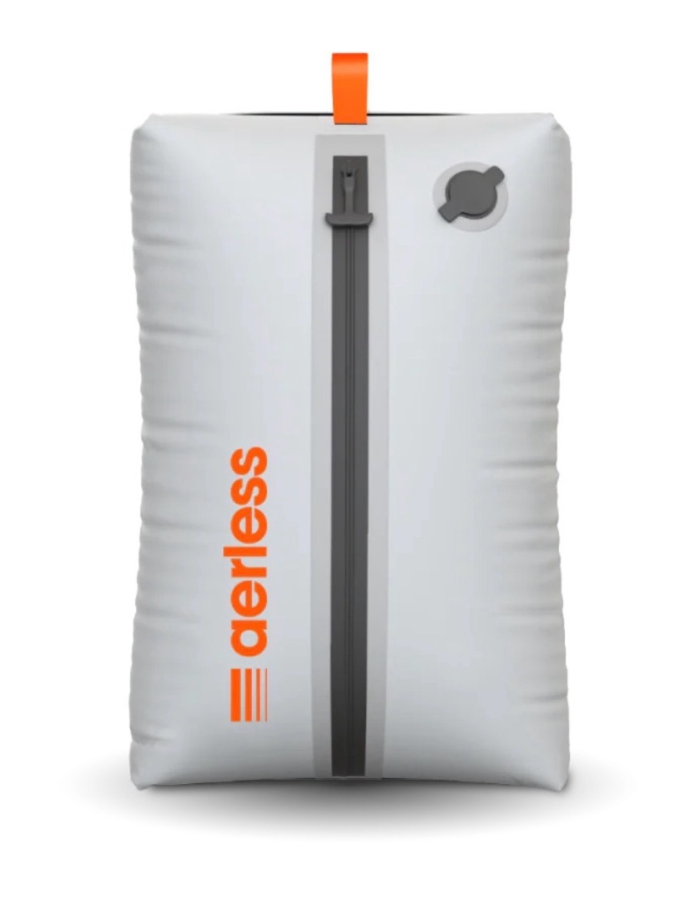 aerless Inflatable Dry Bag Pack - White with Orange Accents